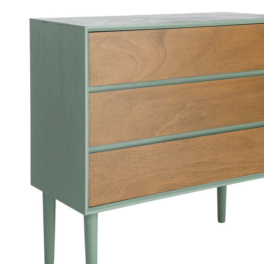 Cómoda de DM en verde 75x35x75 cm