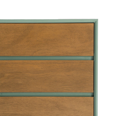 Cómoda de DM en verde 75x35x75 cm