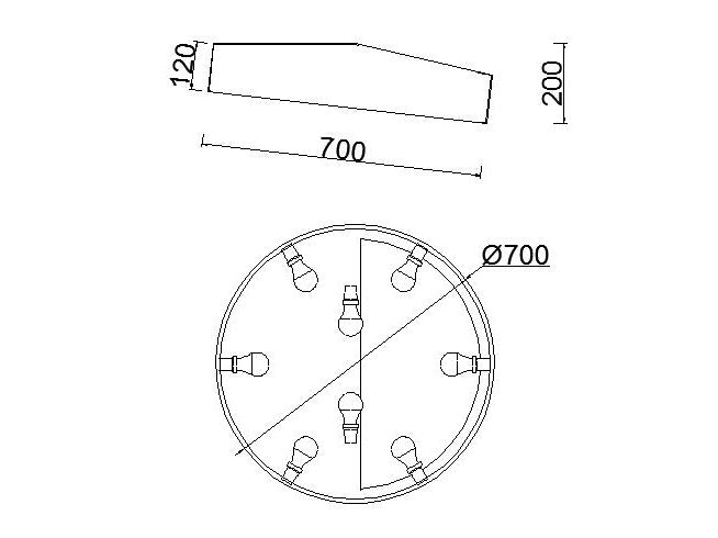 Plafón Ofertas-2 Dto 30% Mantra blanco 6164