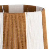Lámpara de sobremesa de tejido y madera en marrón 24x24x47,5 cm