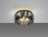 Plafón de techo Trio Crystel LED cromo 2700K Ø34cm 616700306