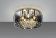 Plafón de techo Trio Crystel LED cromo 2700K Ø50cm 616700506