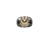 Plafón de techo Trio Crystel 5 luces vidrio cromo Ø50cm 616700506