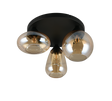 Plafón de techo Trio Lumina LED negro mate 2700K Ø48,5cm 617030313