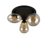 Plafón de techo Trio Lumina LED negro mate 2700K Ø48,5cm 617030313