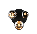 Plafón de techo Trio Lumina LED negro mate 2700K Ø48,5cm 617030332