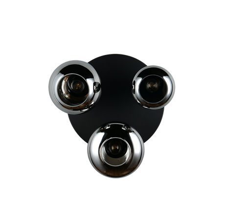 Plafón de techo Trio Lumina LED negro mate 2700K Ø48,5cm 617030332