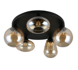 Plafón de techo Trio Lumina LED negro mate 2700K Ø63,5cm 617030513