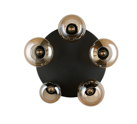 Plafón de techo Trio Lumina LED negro mate 2700K Ø63,5cm 617030513
