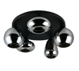 Plafón de techo Trio Lumina LED negro mate 2700K Ø63,5cm 617030532