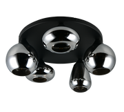 Plafón de techo Trio Lumina negro mate Ø63,5cm 617030532