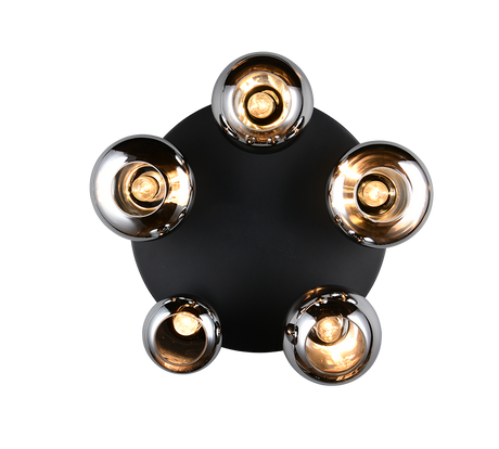 Plafón de techo Trio Lumina LED negro mate 2700K Ø63,5cm 617030532