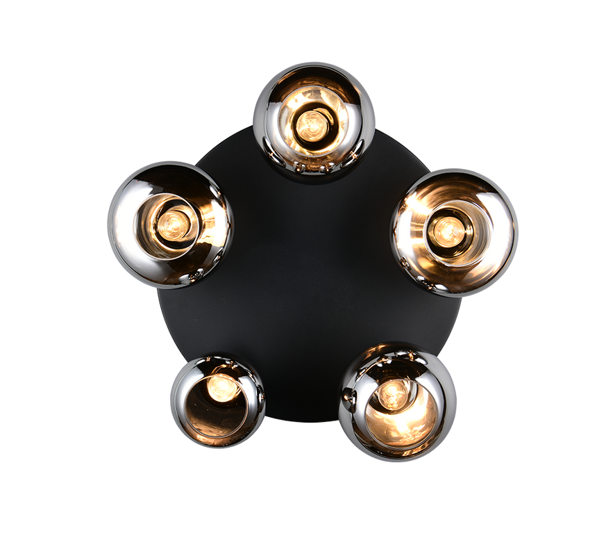 Plafón de techo Trio Lumina LED negro mate 2700K Ø63,5cm 617030532