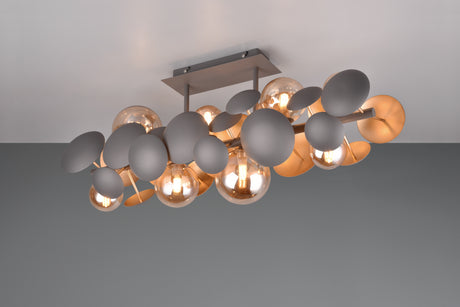 Plafón de techo Trio Bubble LED antracita 3000K 76cm 617400842