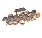 Plafón de techo Trio Bubble LED antracita 3000K 76cm 6