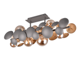 Plafón de techo Trio Bubble LED antracita 3000K 76cm 617400842