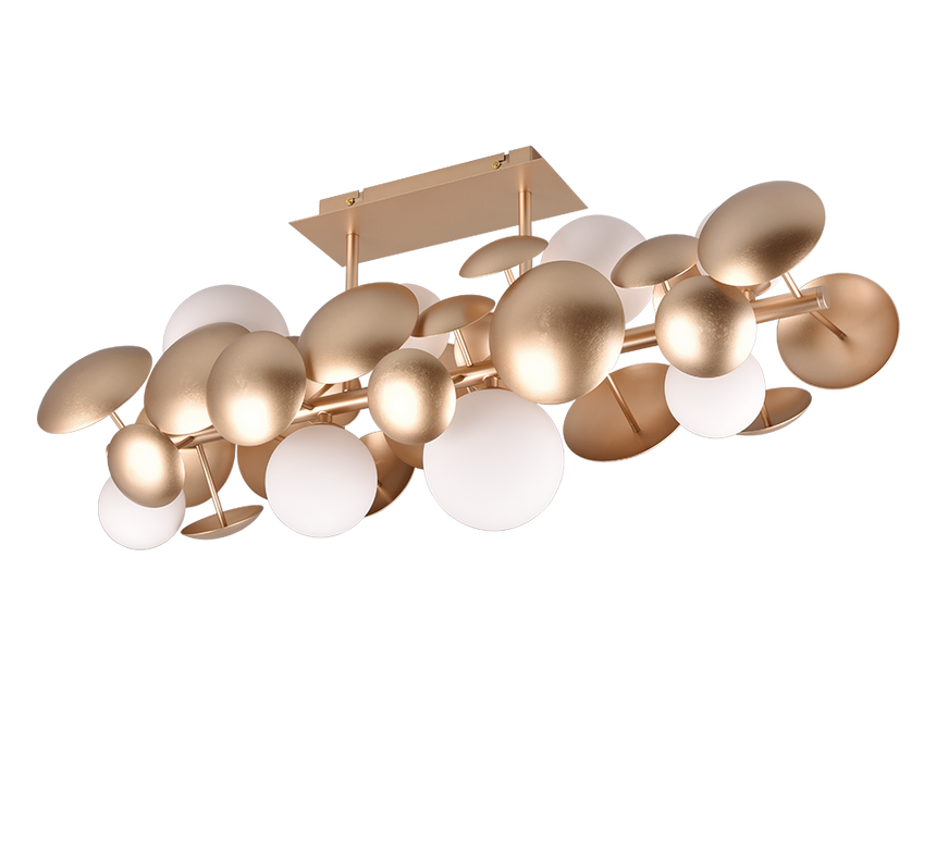 Plafón de techo Trio Bubble LED gold-colored 3000K 76cm 617400879