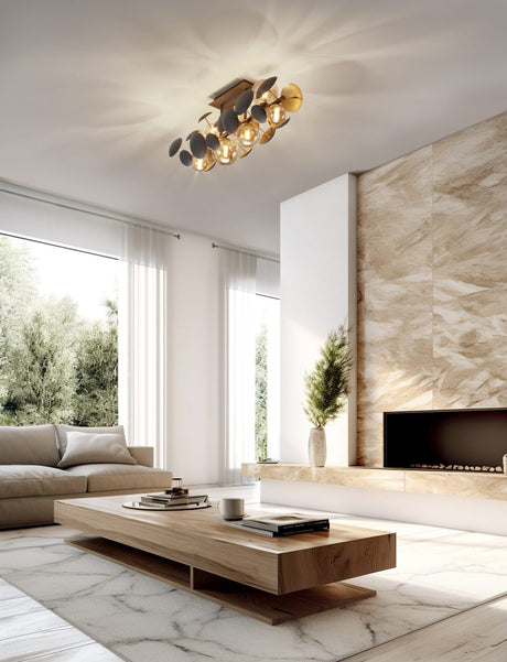 Plafón de techo Trio Bubble LED gold-colored 3000K 76cm 617400879