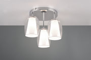 Plafón de techo Trio Barret cromo Ø38cm 617500306