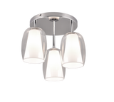 Plafón de techo Trio Barret LED cromo 3000K Ø38cm 6