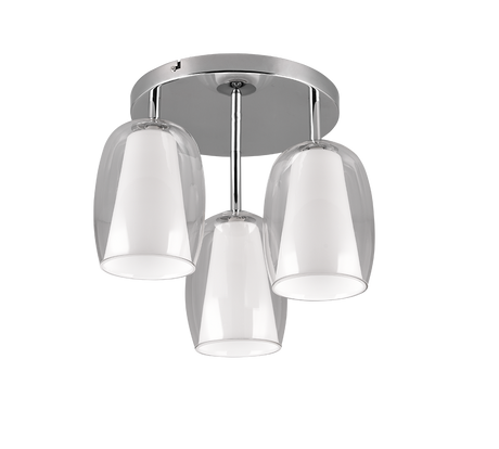 Plafón de techo Trio Barret LED cromo 3000K Ø38cm 617500306