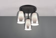 Plafón de techo Trio Barret LED negro mate 3000K Ø38cm 617500354