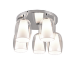 Plafón de techo Trio Barret LED cromo 3000K Ø48cm 6
