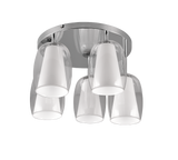 Plafón de techo Trio Barret LED cromo 3000K Ø48cm 617500506