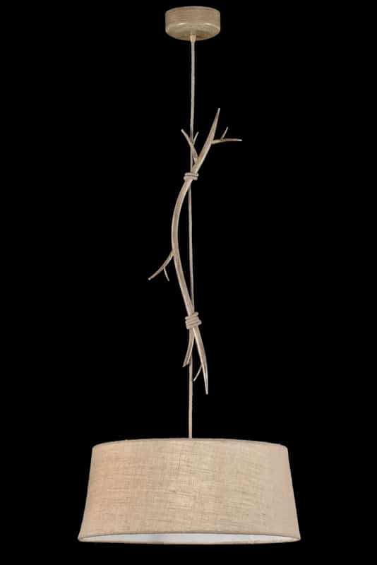 Mantra Sabina Lámpara de techo colgante  grande madera, beige, marrón 6178