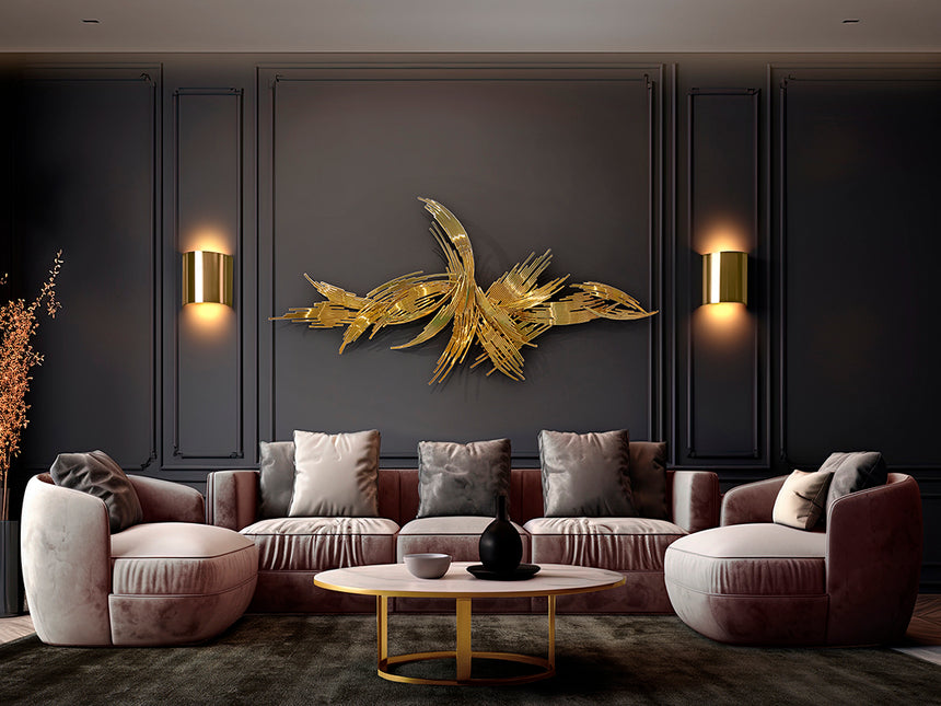 Schuller Odyssey Wall Sculpture Gilded Steel 619158