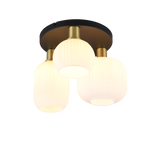 Plafón de techo Trio Diva 3 luces bronce mate Ø39cm 619800308