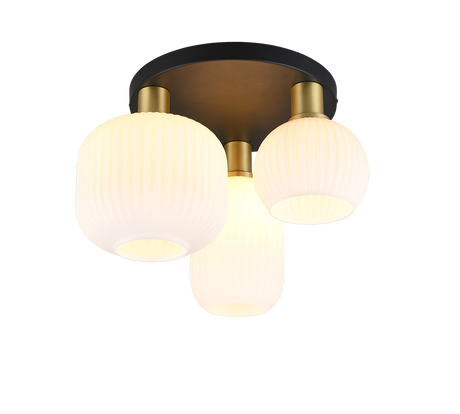 Plafón de techo Trio Diva 3 luces bronce mate Ø39cm 619800308 - vista 2