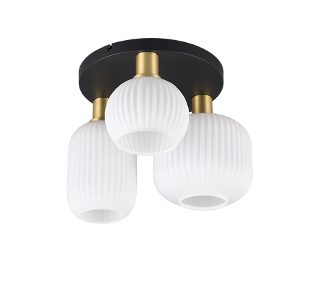 Plafón de techo Trio Diva 3 luces bronce mate Ø39cm 619800308 - vista 4