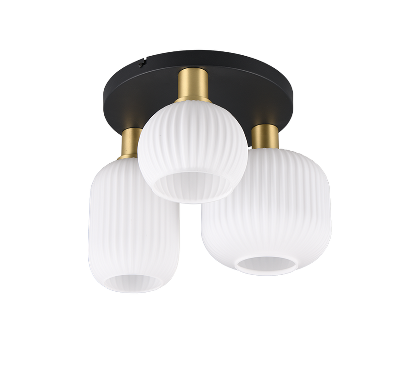 Plafón de techo Trio Diva 3 luces bronce mate Ø39cm 619800308 - vista 4