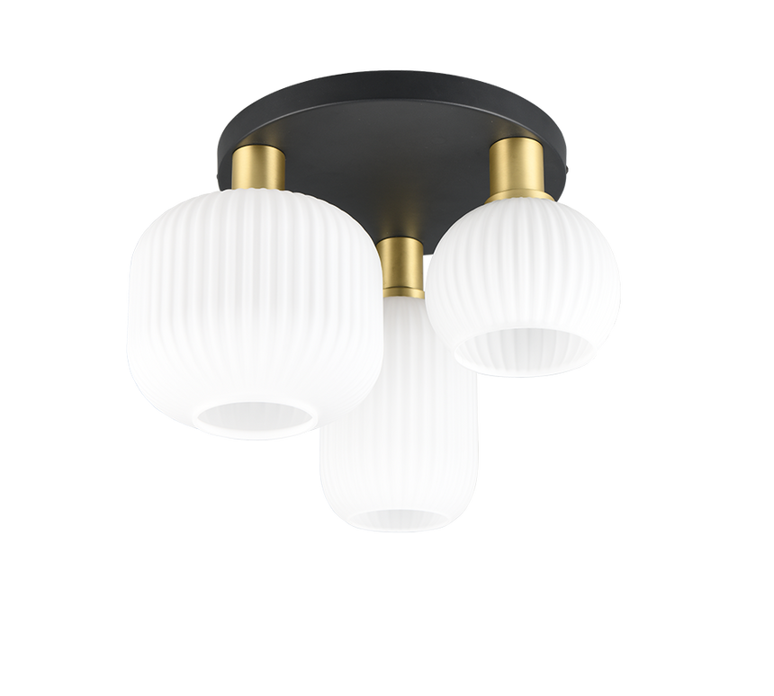 Plafón de techo Trio Diva 3 luces bronce mate Ø39cm 619800308 - vista 5