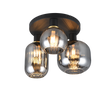 Plafón de techo Trio Diva 3 luces negro mate Ø39cm 619800332