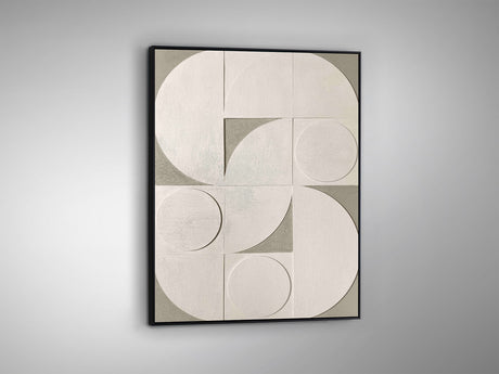Bajorrelieve Schuller Geomia pintura acrílica y negro 90x120cm vista 2