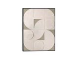 Bajorrelieve Schuller Geomia pintura acrílica y negro 90x120cm ambiente