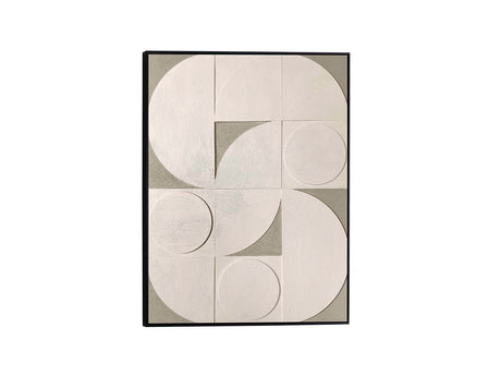 Bajorrelieve Schuller Geomia pintura acrílica y negro 90x120cm ambiente