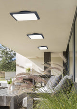 Trio Trave Plafón de exterior LED de aluminio antracita 620160142
