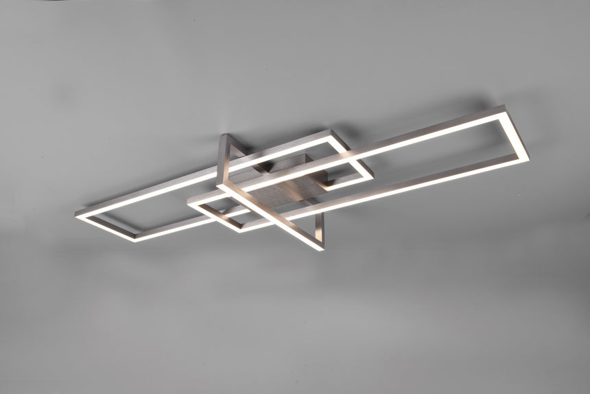 Trio Salinas Matte nickel metal LED ceiling light 620310307