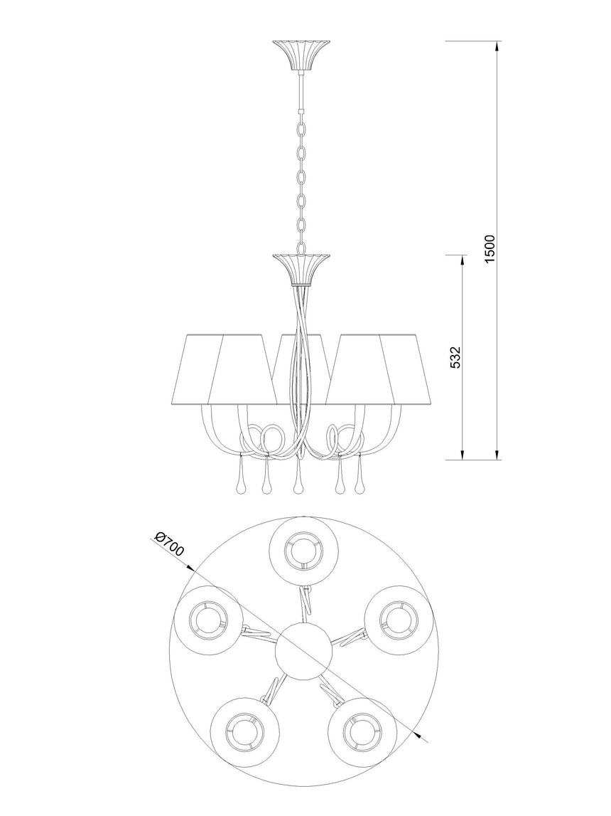 Lámpara de techo Ofertas-3 Dto 50% Mantra gris 6208