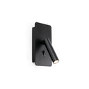 Lámpara de pared aplique Faro Suau con lector LED negro mate 3000K 62116