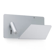 Lámpara de pared aplique Faro Suau derecha con lector LED plata mate 3000K 62123