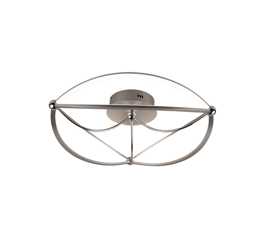 Trio Charivari Matt nickel metal LED ceiling light 621290107