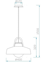 Mantra Kinke Colgante  IP44 gris oscuro 6212