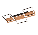 Plafón de techo Trio Harper LED negro mate 3000K regulable 65cm 622910332