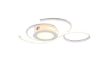 Trio Jive Plafón LED de metal estera blanca 623410231