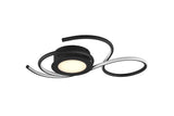 Trio Jive Plafón LED de metal estera negra 623410232
