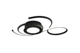 Trio Jive Plafón LED de metal estera negra 623410232